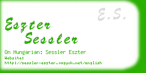 eszter sessler business card